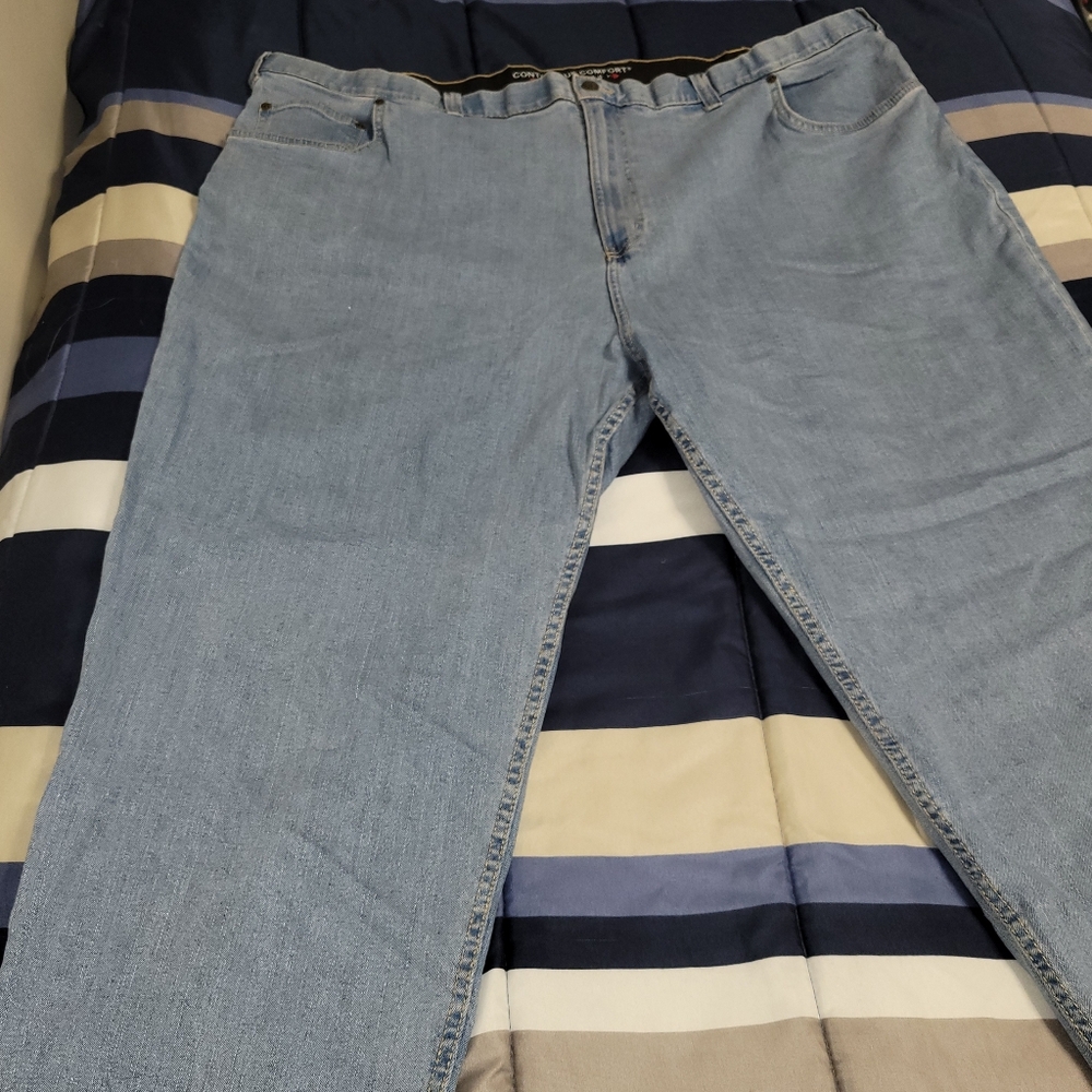 Harbor Bay HB Continuous Comfort Denim Jeans- Men's Big & Tall Size 50x32